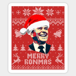 Ronald Reagan Merry Ronmas Sticker